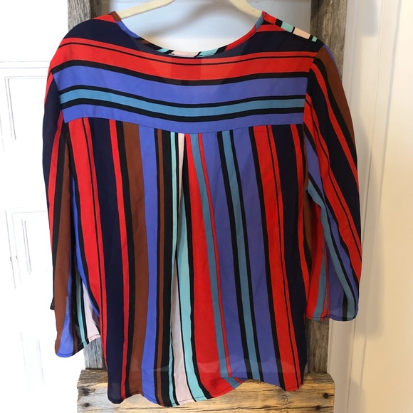 W5 Multicoloured Striped Blouse - Picture 3 of 4